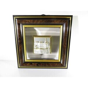 Vintage 3D Sterling Silver & Crystal Plaque Hand Crafted by SAAD Israel